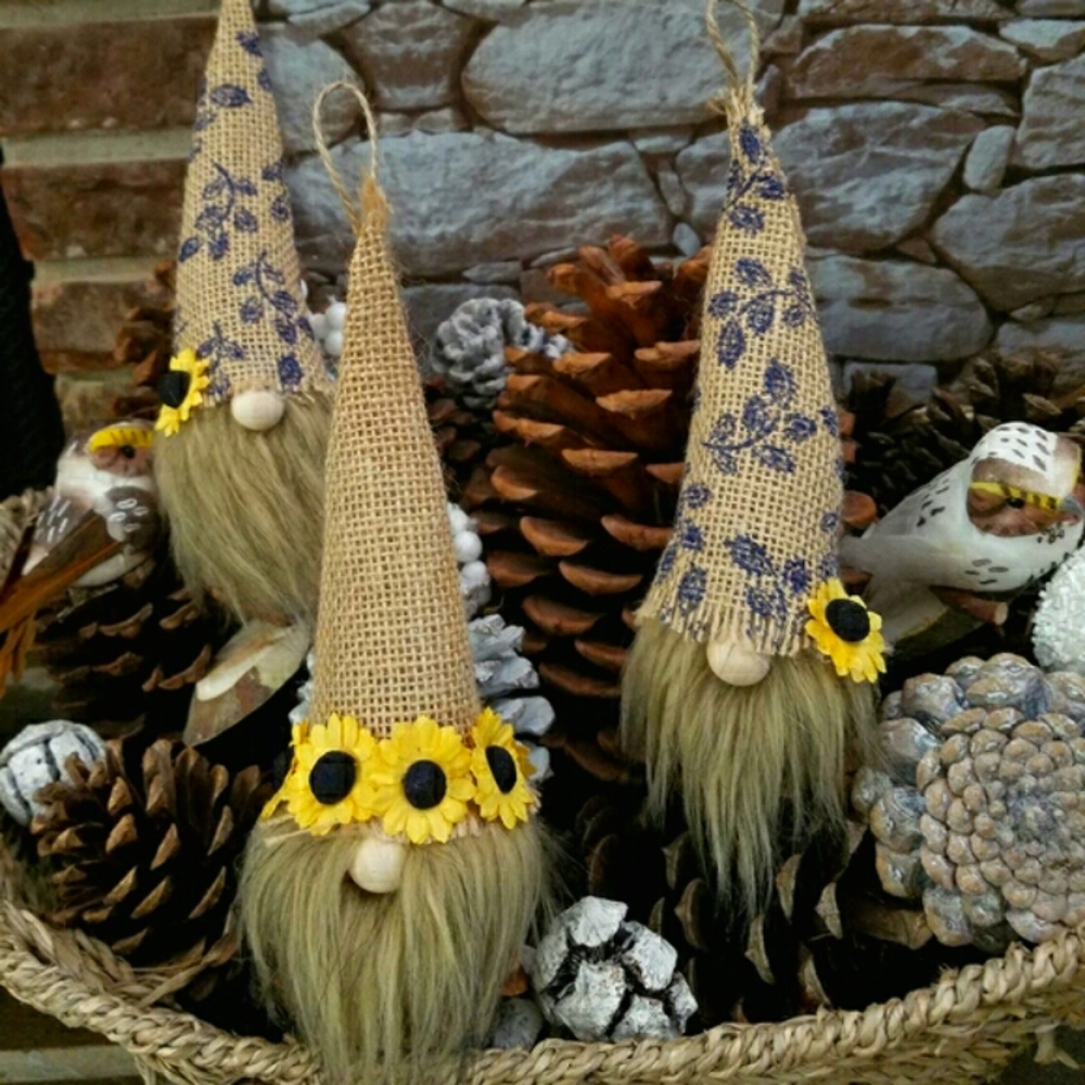 Handcrafted Pinecone Gnome Decorations
